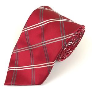 DONALD J TRUMP signature collection red silk tie